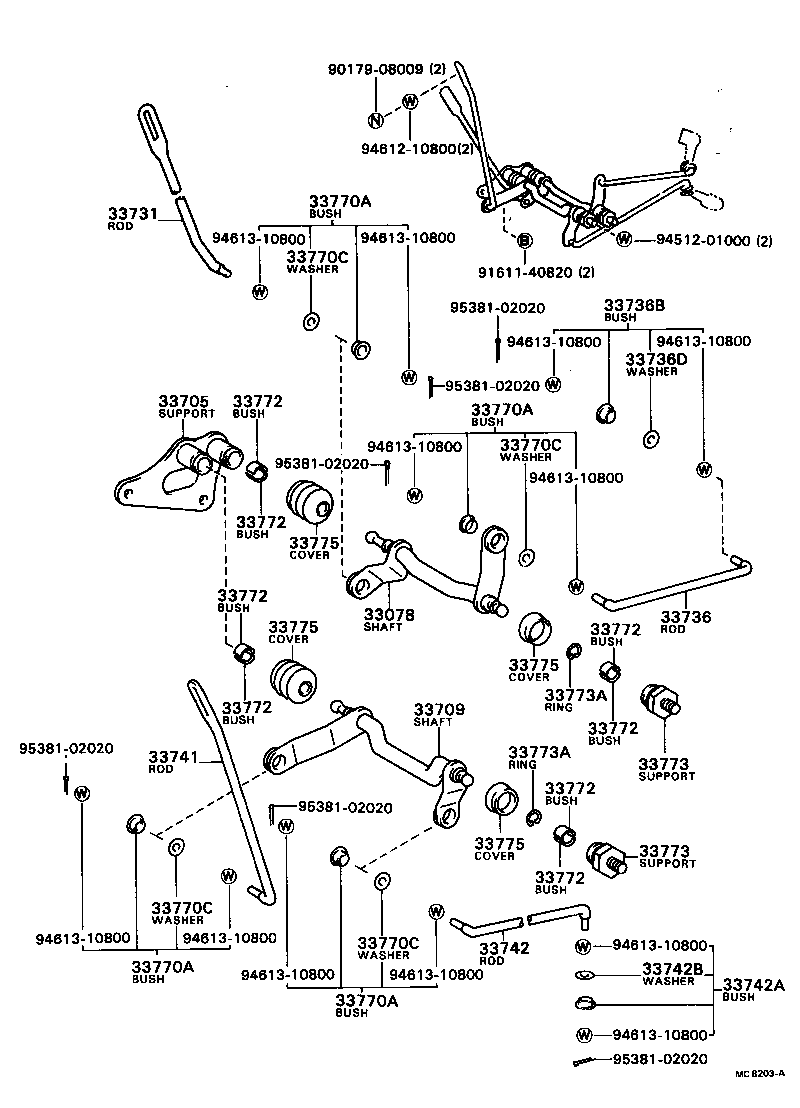 33775-20050 COVER, CROSS SHAFT DUST (FOR COLUMN SHIFT) product image