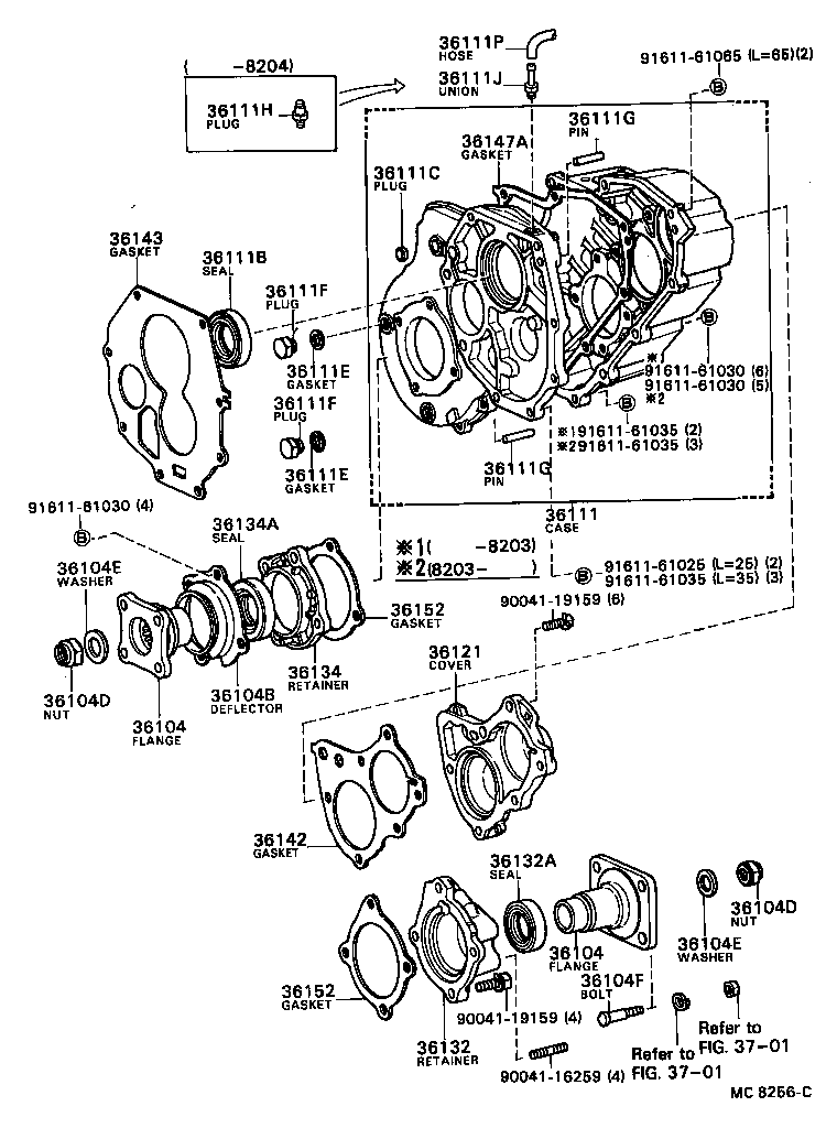 36101-87684 CASE, TRANSFER product image
