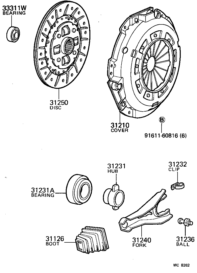 31210-14121 COVER ASSY, CLUTCH product image
