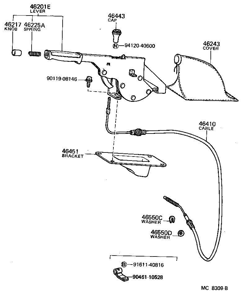46451-60030 BRACKET, CABLE SUPPORT product image