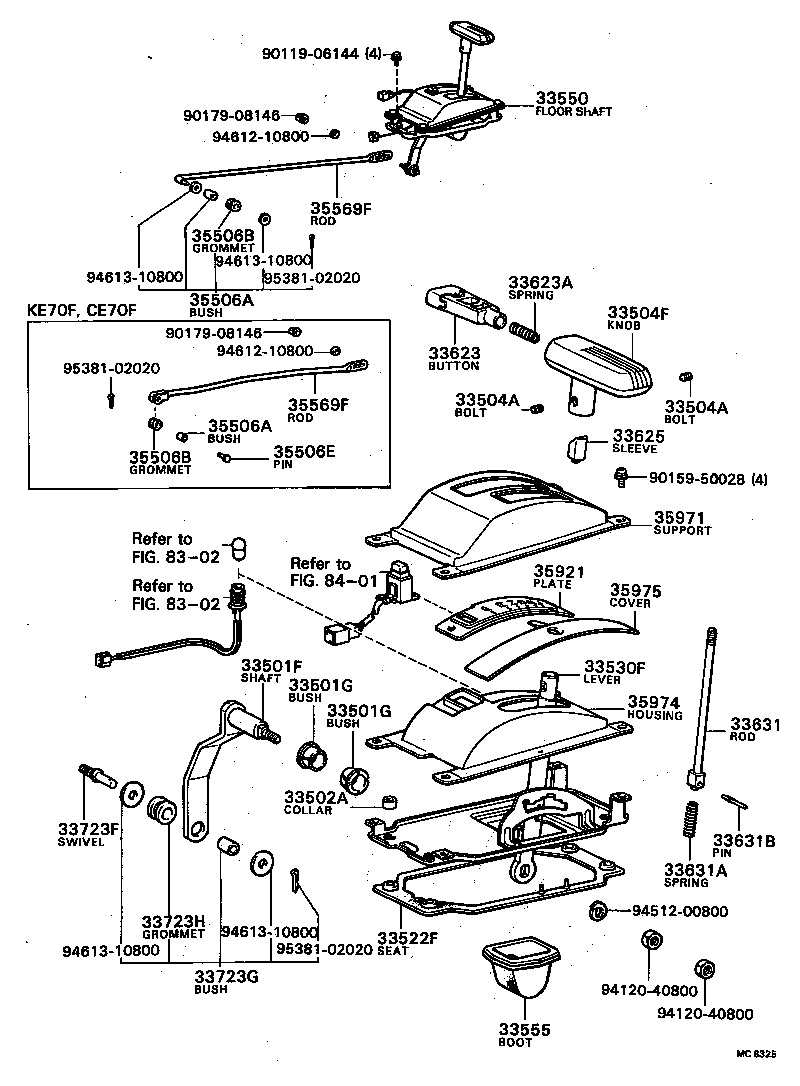 33530-12230 LEVER ASSY, SHIFT (FOR FLOOR SHIFT) product image