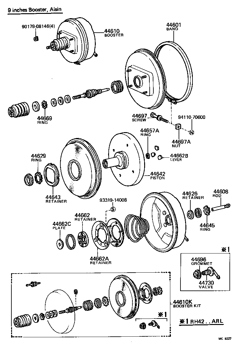 04443-26010 BOOSTER KIT, BRAKE product image