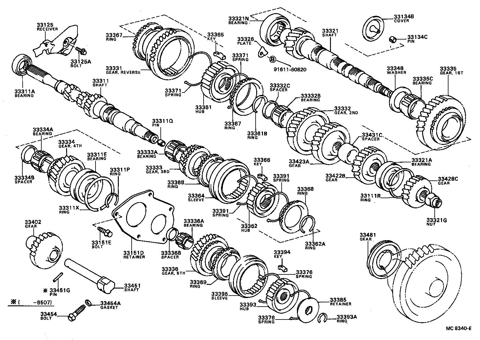 33034-12030 GEAR, 3RD product image