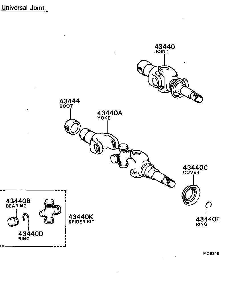 43457-32010 BRACKET, DRIVE SHAFT BEARING product image