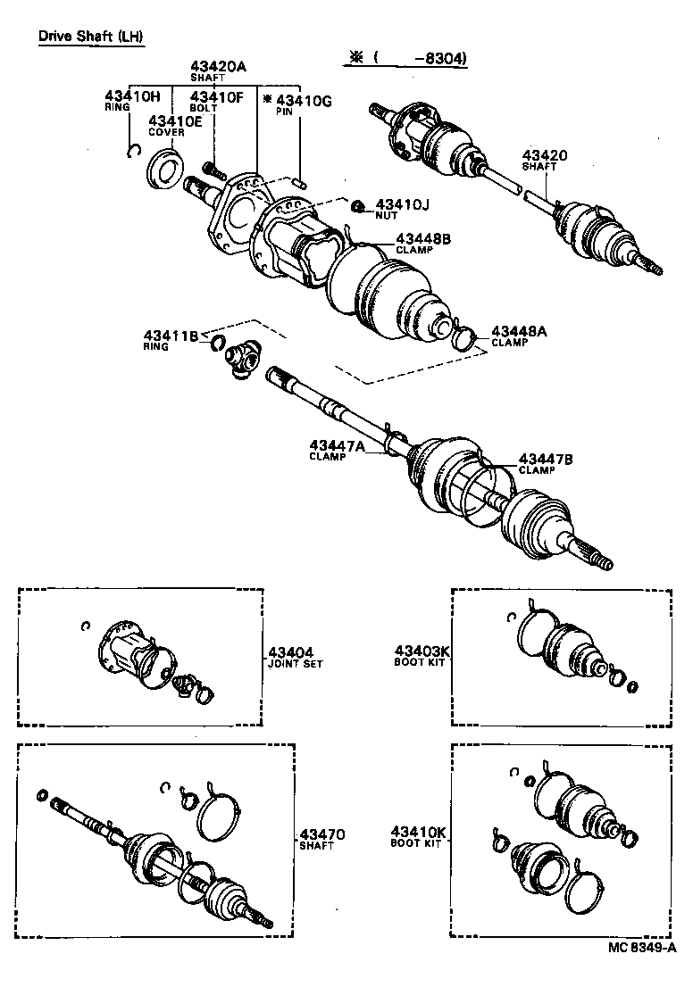 43457-32010 BRACKET, DRIVE SHAFT BEARING product image