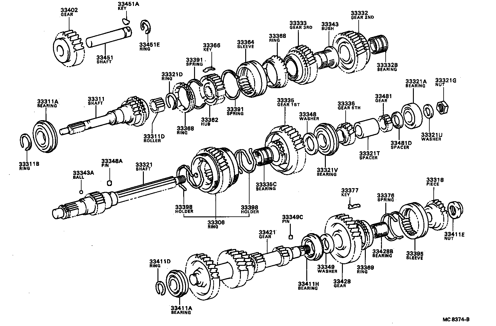 33033-36010 GEAR, 2ND product image