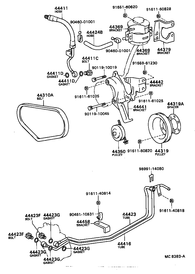44459-36010 BRACKET, TUBE SUPPORT, NO.3 product image