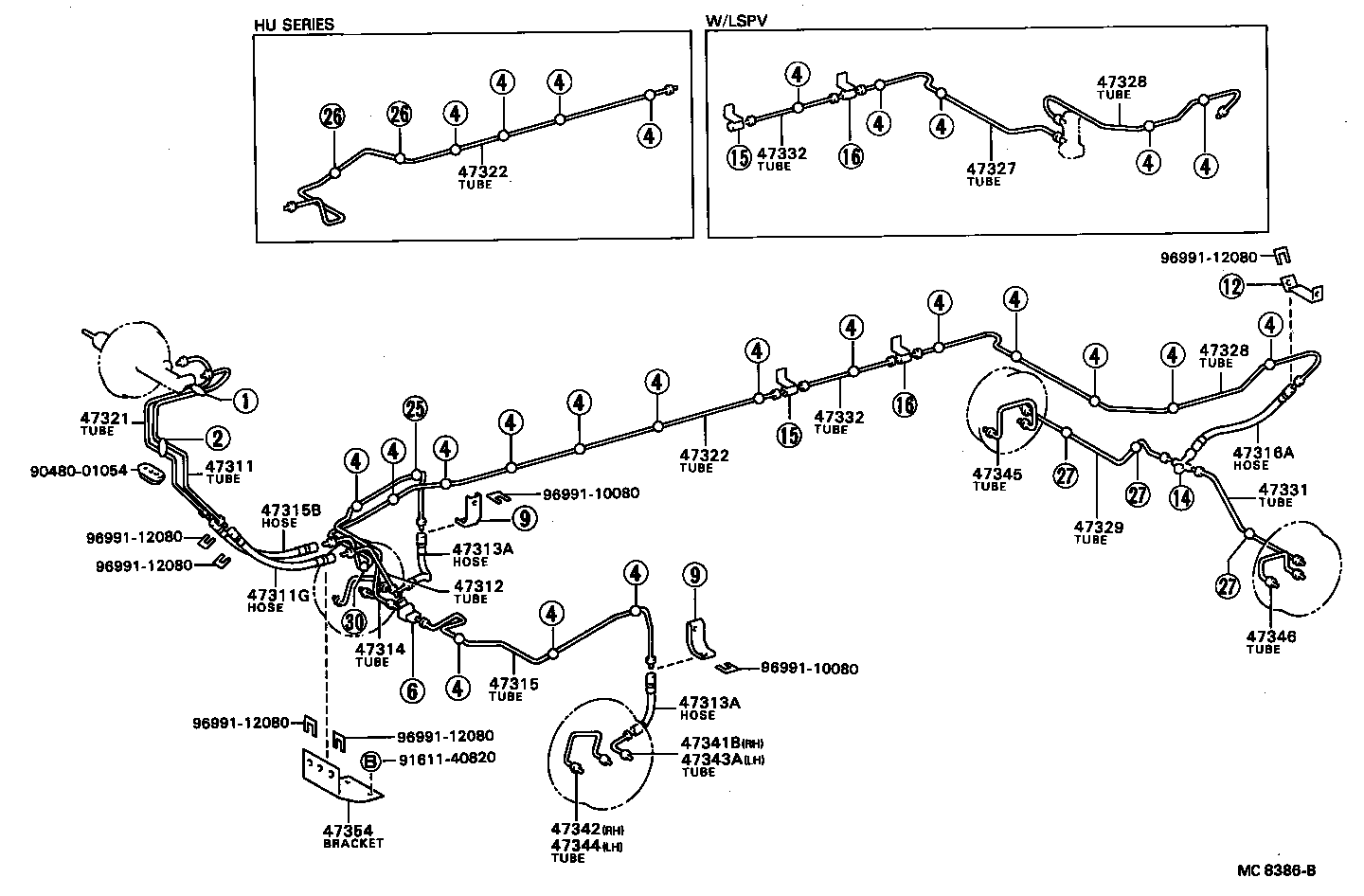 47321-36101 TUBE, REAR BRAKE, NO.1 product image