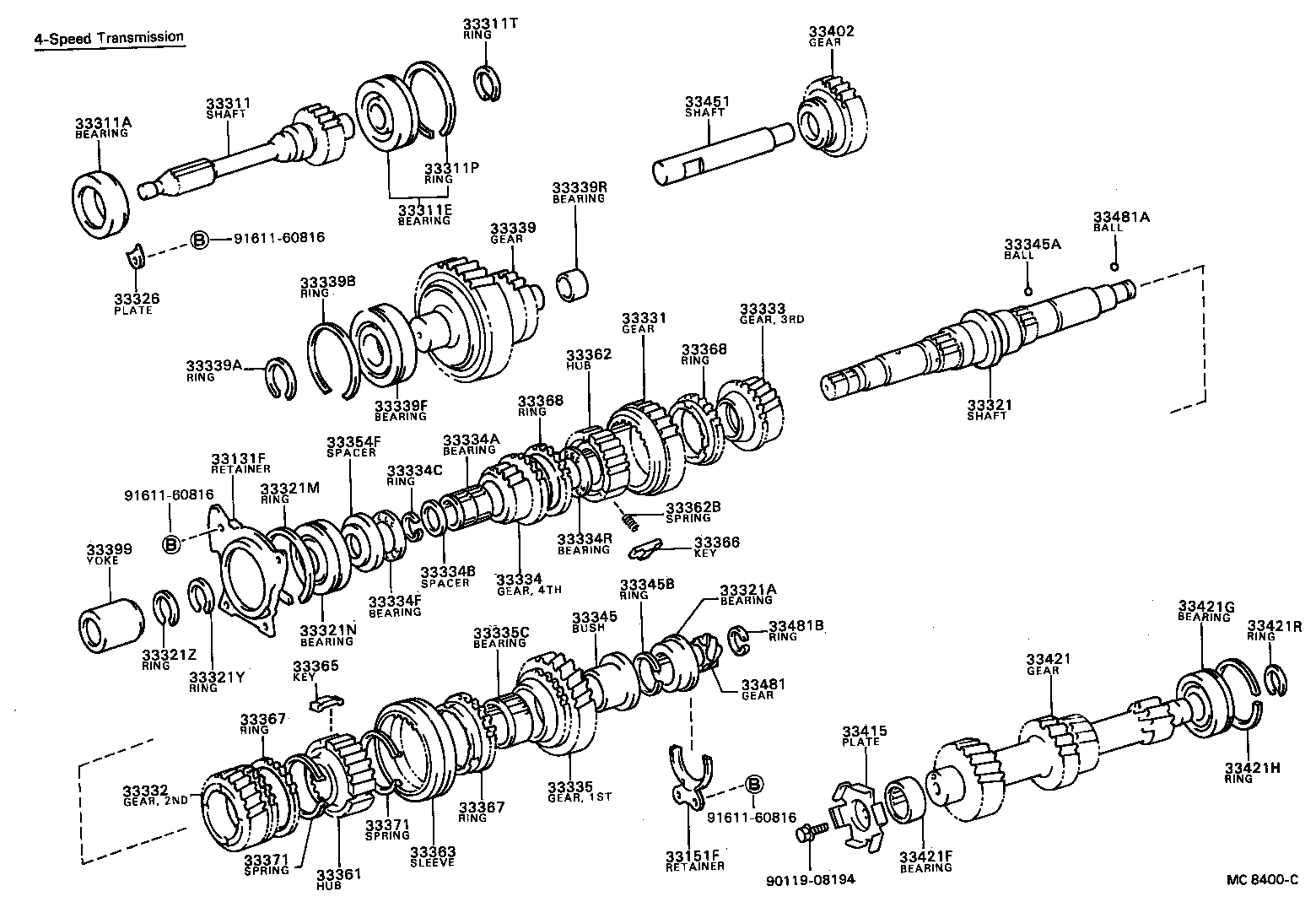 33336-16021 GEAR, 5TH product image