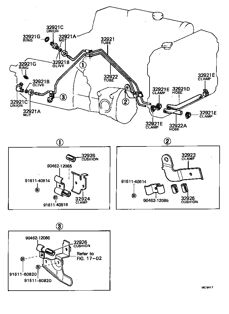 32904-16021 TUBE, OIL COOLER INLET, NO.1 product image