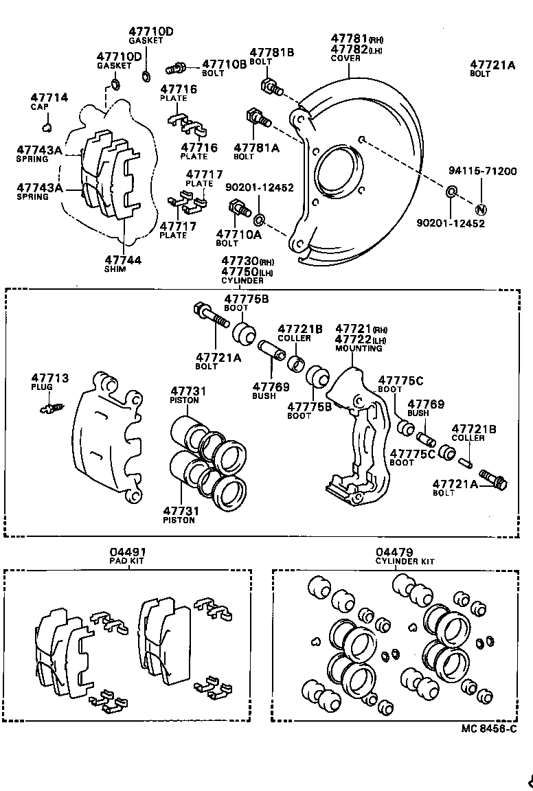 04465-36050 PAD KIT, DISC BRAKE, FRONT product image
