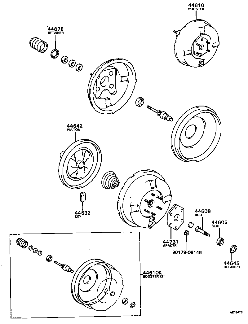 04443-36030 BOOSTER KIT, BRAKE product image
