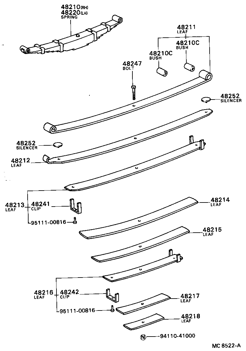 04483-36040 SHACKLE KIT, REAR SPRING product image