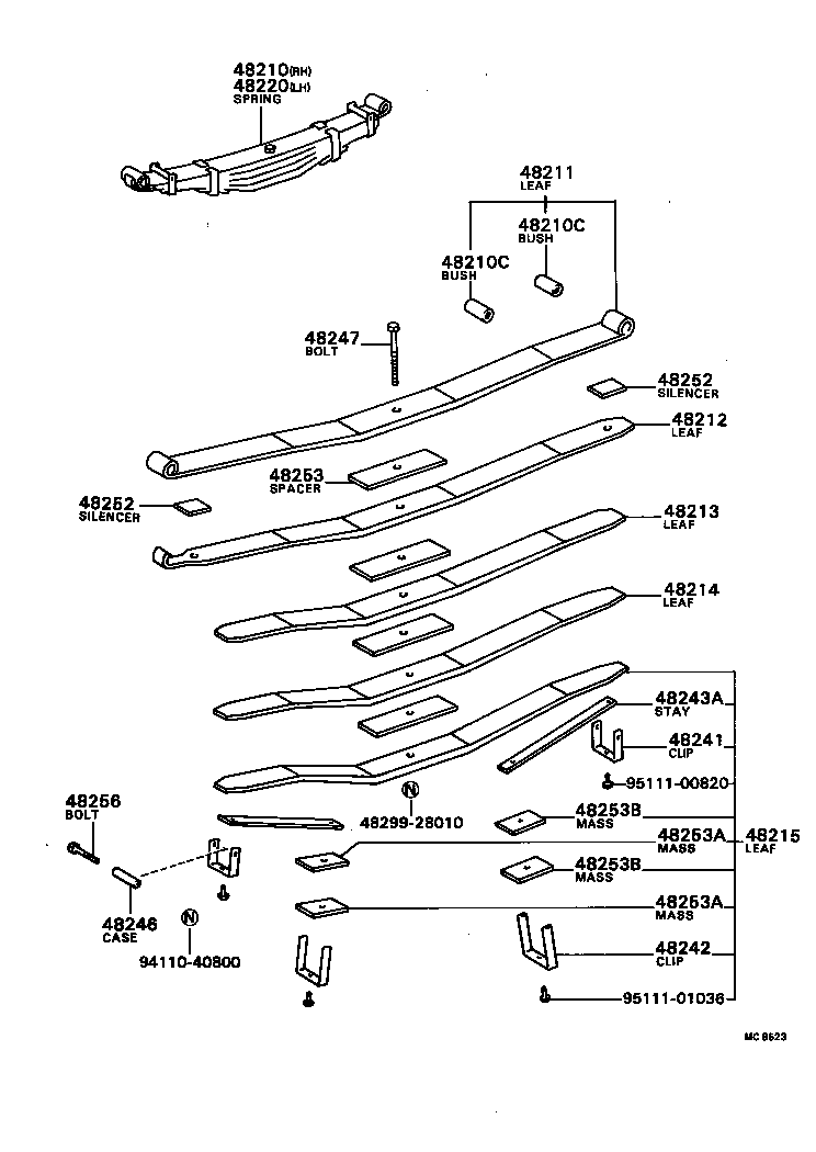 04483-36040 SHACKLE KIT, REAR SPRING product image