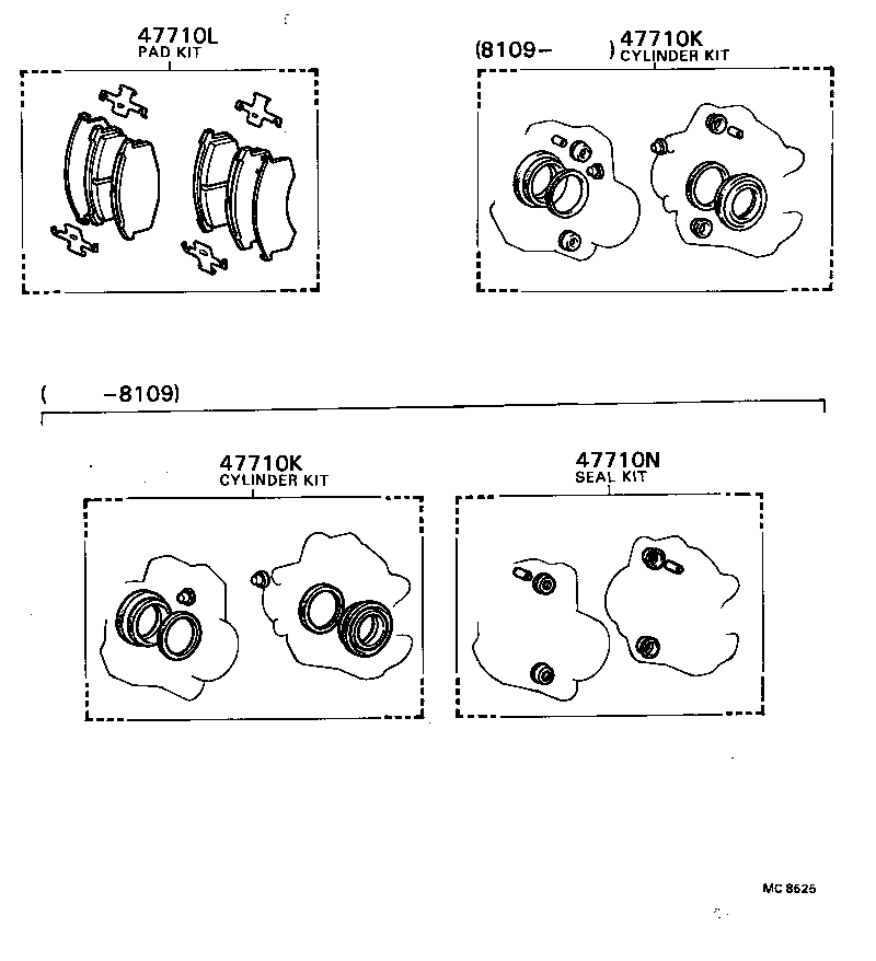 04465-40020 PAD KIT, DISC BRAKE, FRONT product image