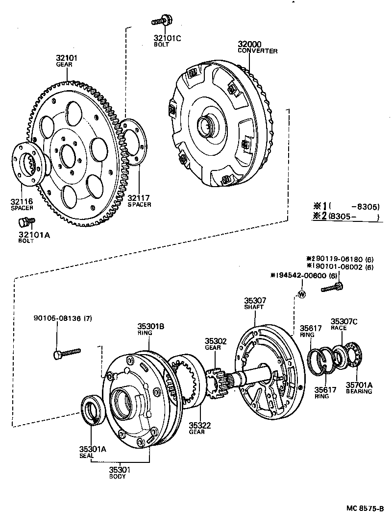 90105-10046 BOLT, HEXAGON(FOR DRIVE PLATE SETTING) product image