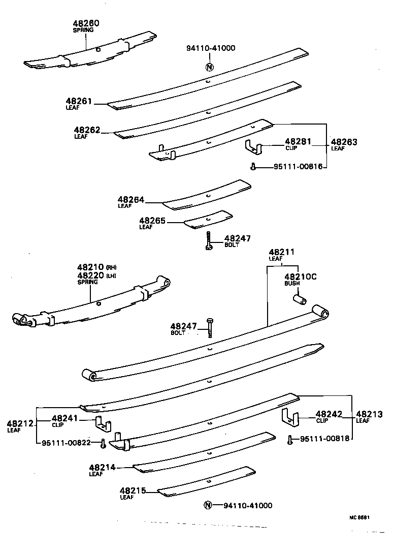 48201-36281 LEAF, REAR SPRING, NO.1 product image