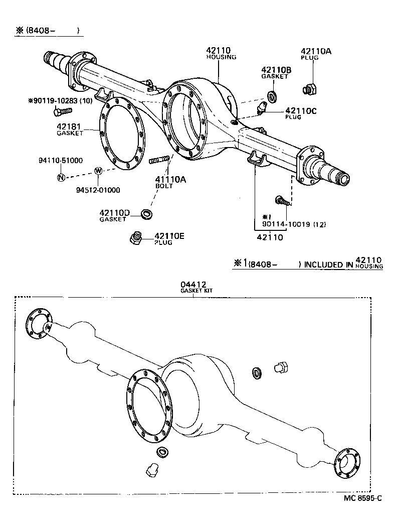41110-36340 CARRIER ASSY, DIFFERENTIAL, REAR product image