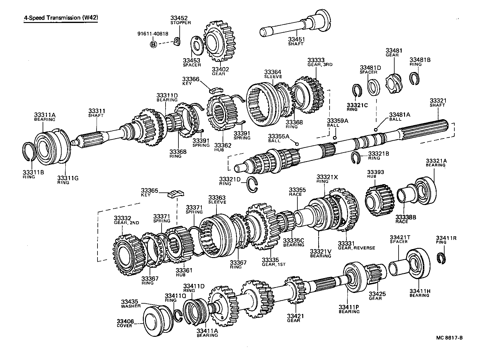 33481-35070 GEAR, SPEEDOMETER DRIVE (MTM) product image