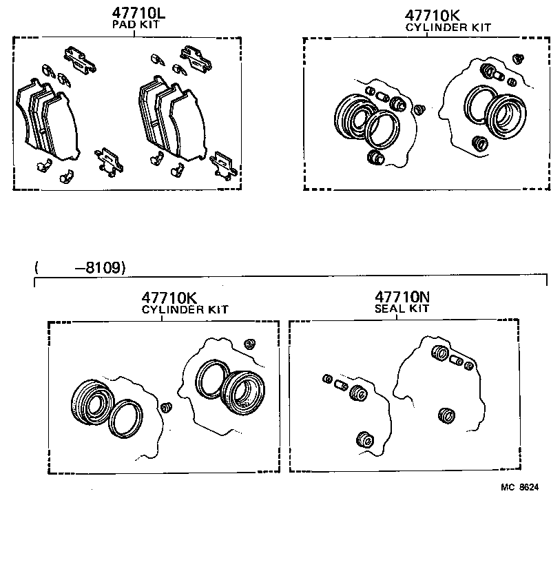 04465-30140 PAD KIT, DISC BRAKE, FRONT product image