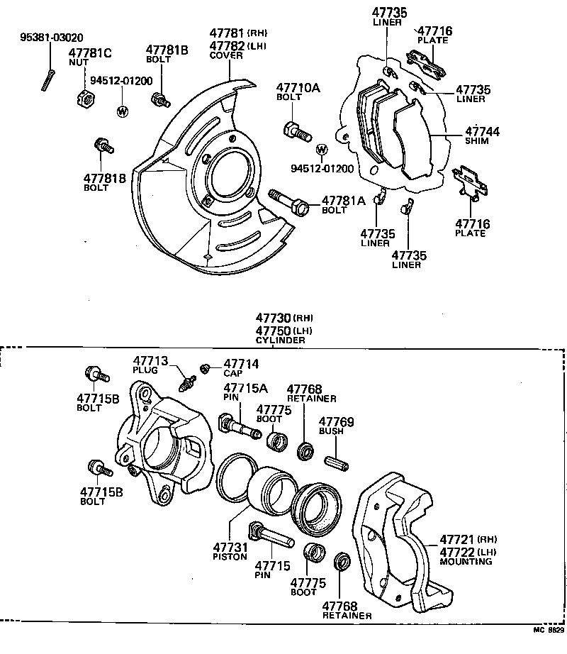 04491-30082 PAD KIT, DISC BRAKE, FRONT product image
