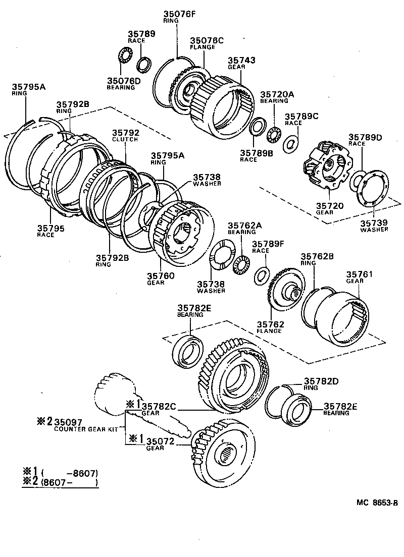 35097-32010 COUNTER GEAR KIT, AUTOMATIC TRANSAXLE product image