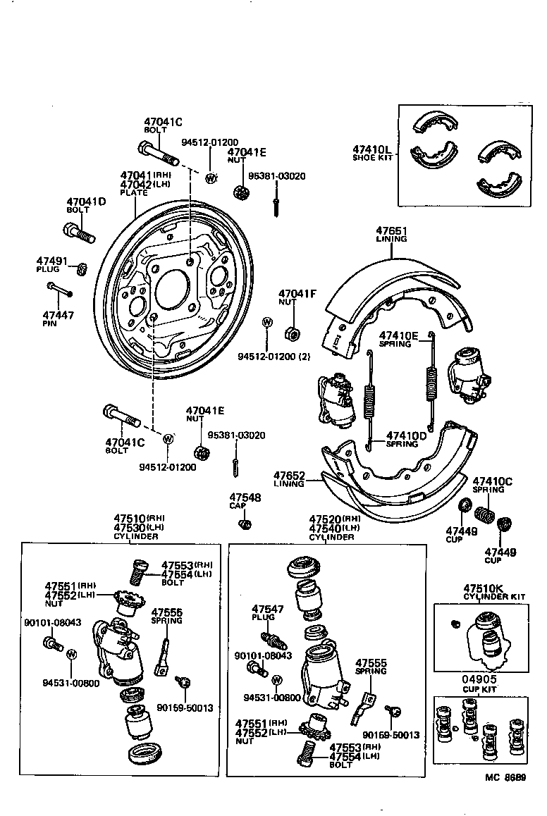 90102-12001 BOLT(FOR BACKING PLATE TO STEERING KNUCKLE ARM SETTING) product image