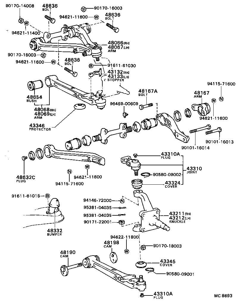 48061-36011 BUSH, LOWER ARM product image