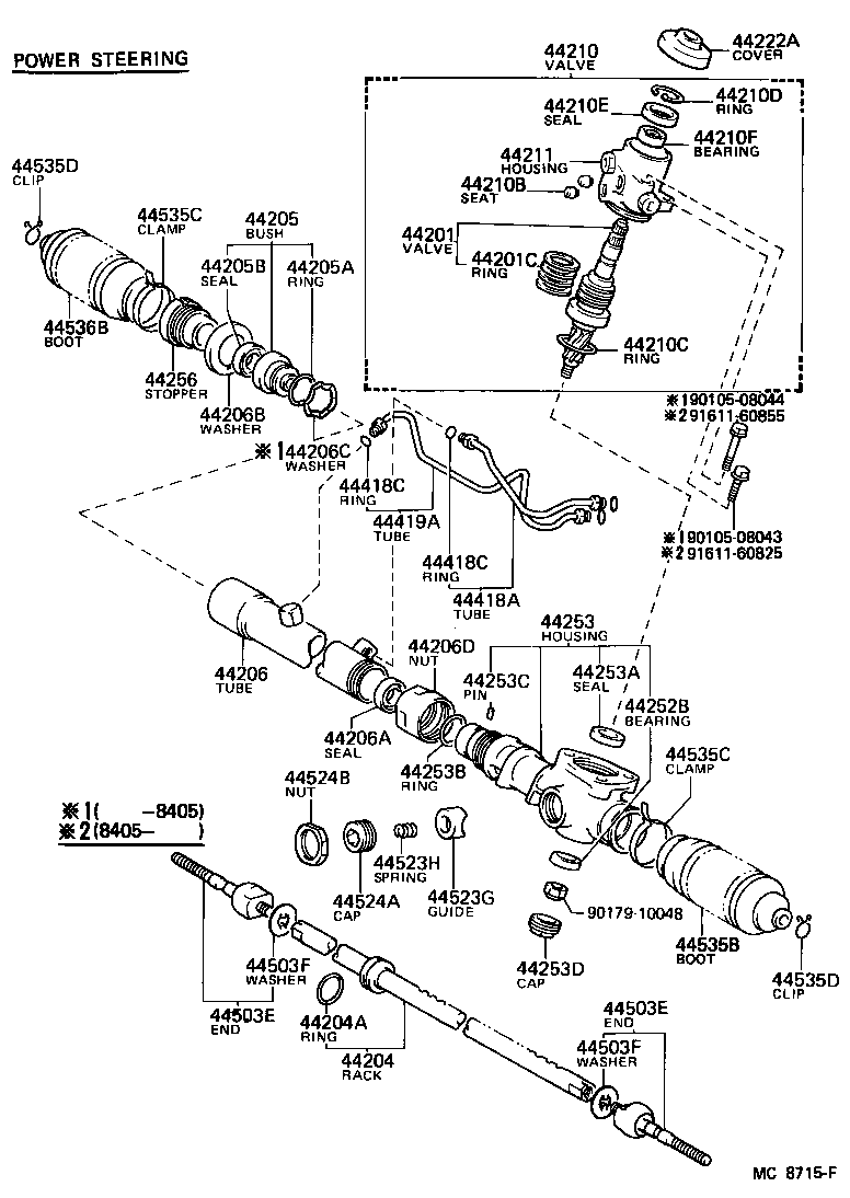 44203-16020 HOUSING, POWER STEERING RACK product image