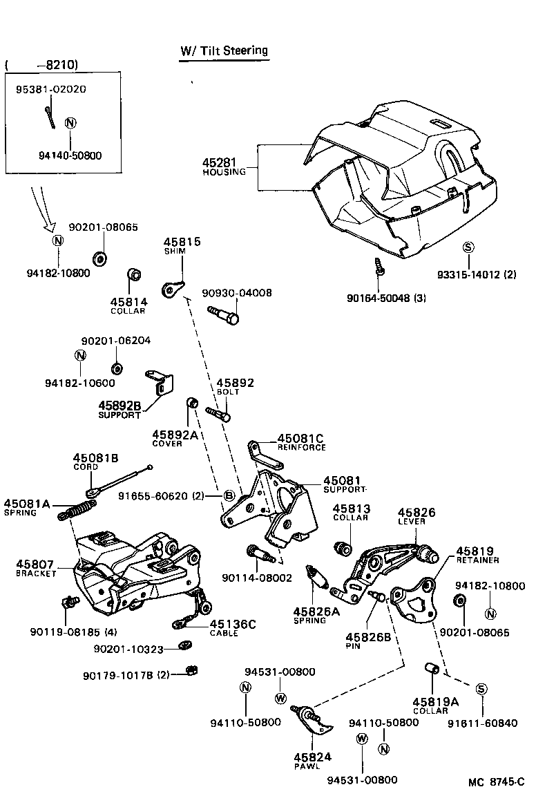 04044-12030 WORM KIT, POWER STEERING product image