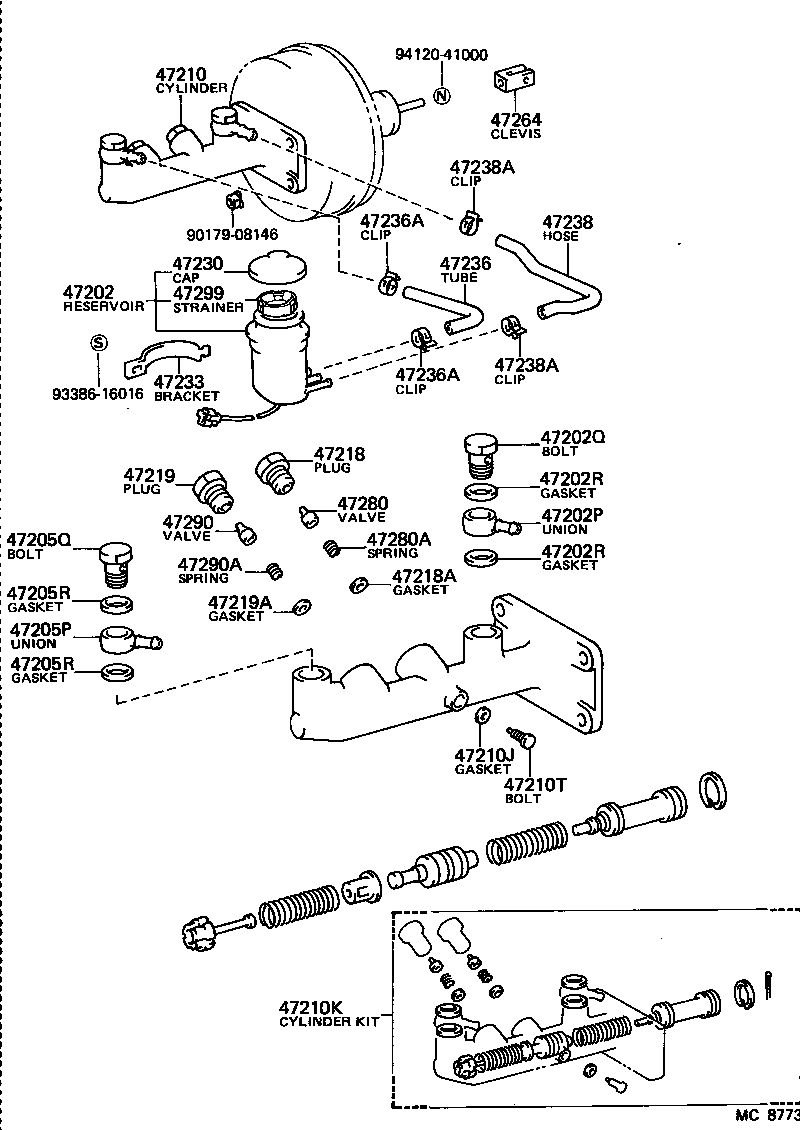 47220-26120 RESERVOIR SUB-ASSY, BRAKE MASTER CYLINDER product image
