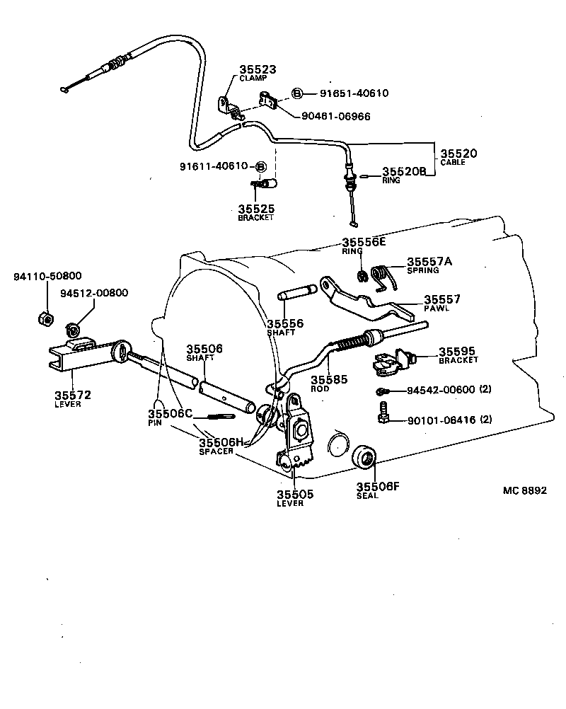 35520-40030 CABLE ASSY, THROTTLE product image