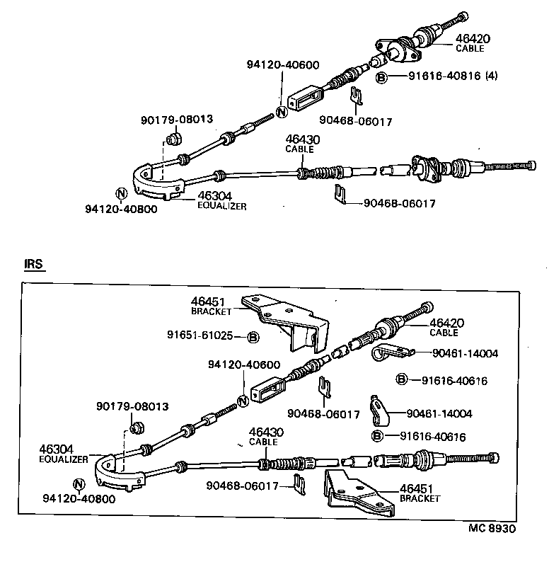 46209-22021 CABLE SUB-ASSY, PARKING BRAKE RELEASE product image