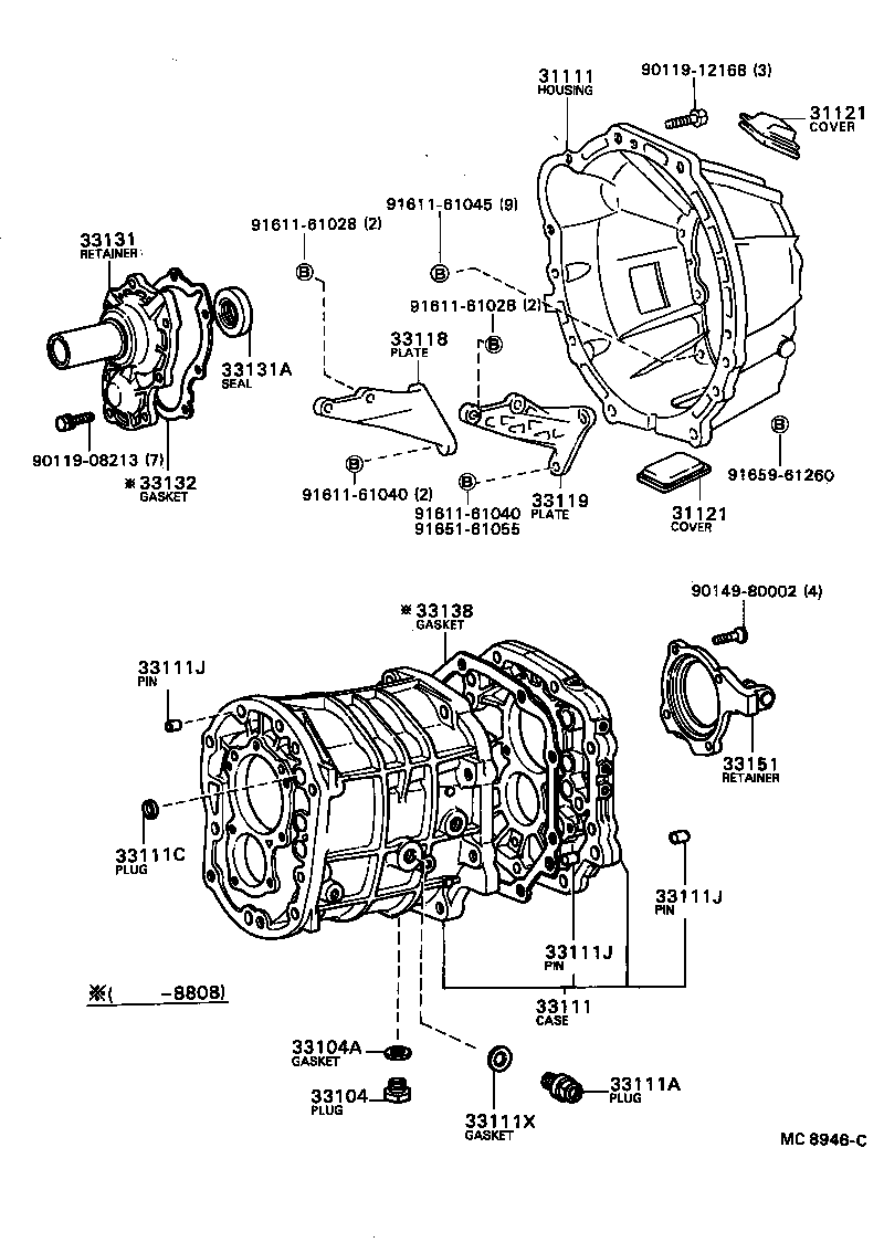 33101-22040 CASE, MANUAL TRANSMISSION product image