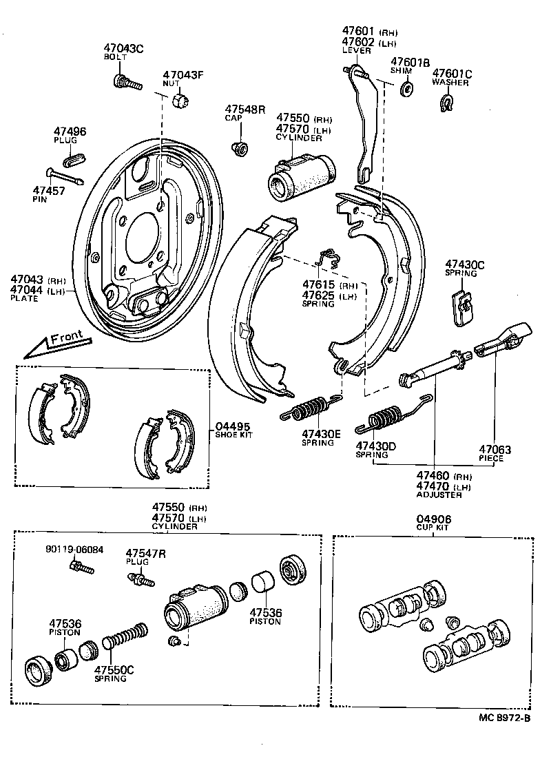 04497-10010 SHOE KIT, REAR BRAKE product image