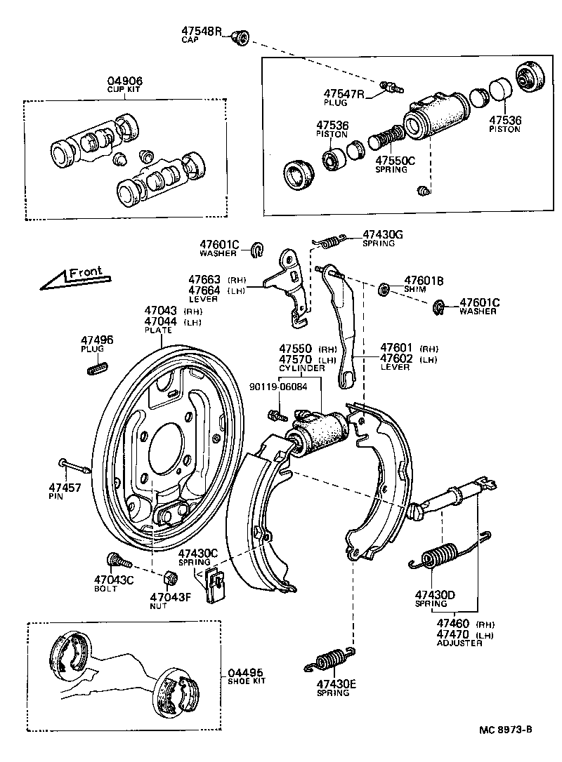 04497-10010 SHOE KIT, REAR BRAKE product image