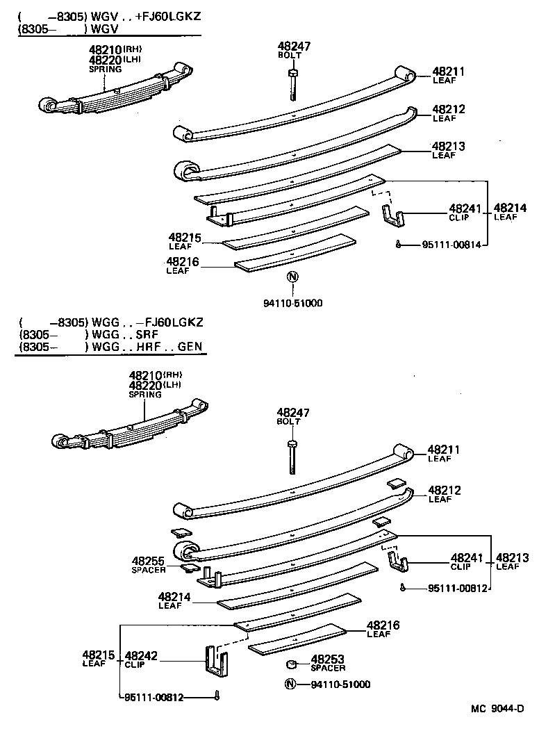 48416-60030 BRACKET SUB-ASSY, REAR SPRING, REAR RH product image