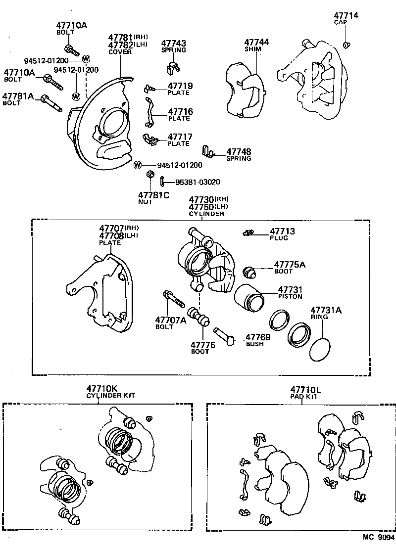 04465-27100 PAD KIT, DISC BRAKE, FRONT product image