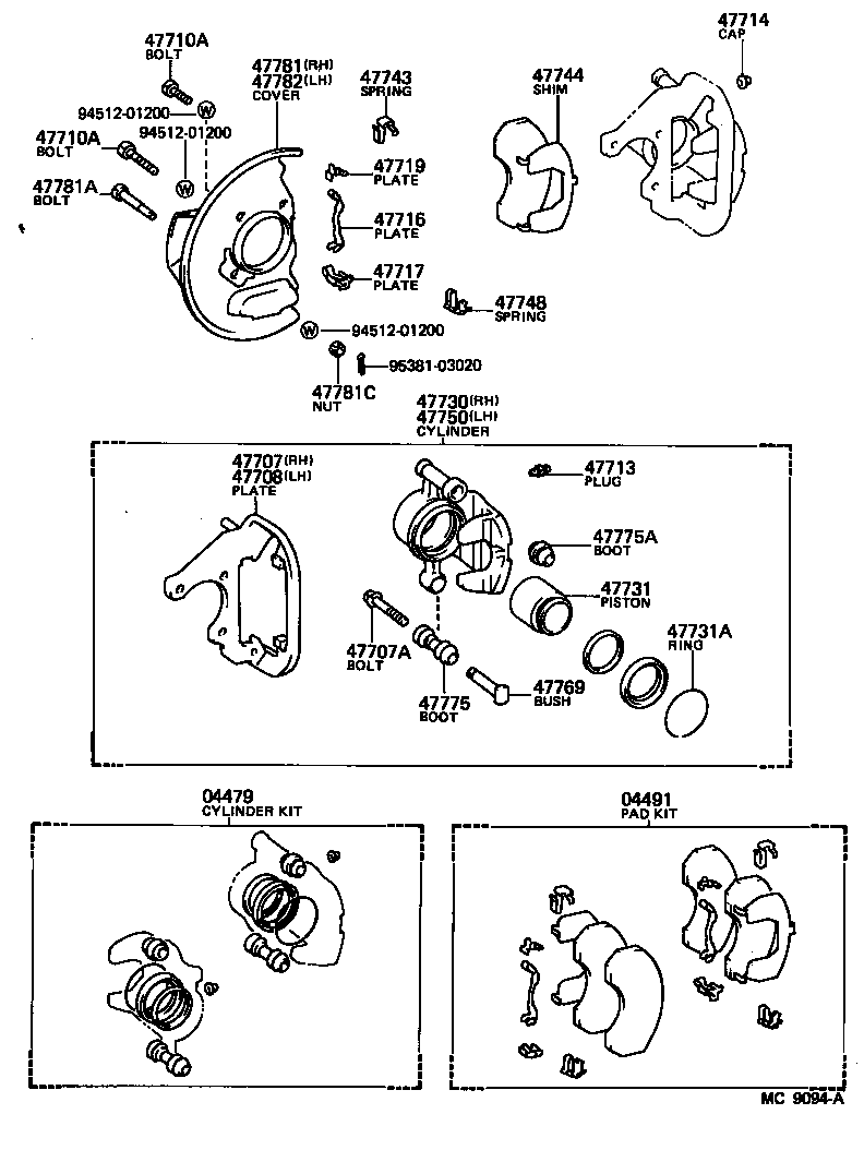 04465-28240 PAD KIT, DISC BRAKE, FRONT product image