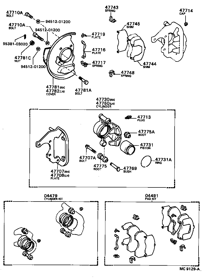 04465-28230 PAD KIT, DISC BRAKE, FRONT product image