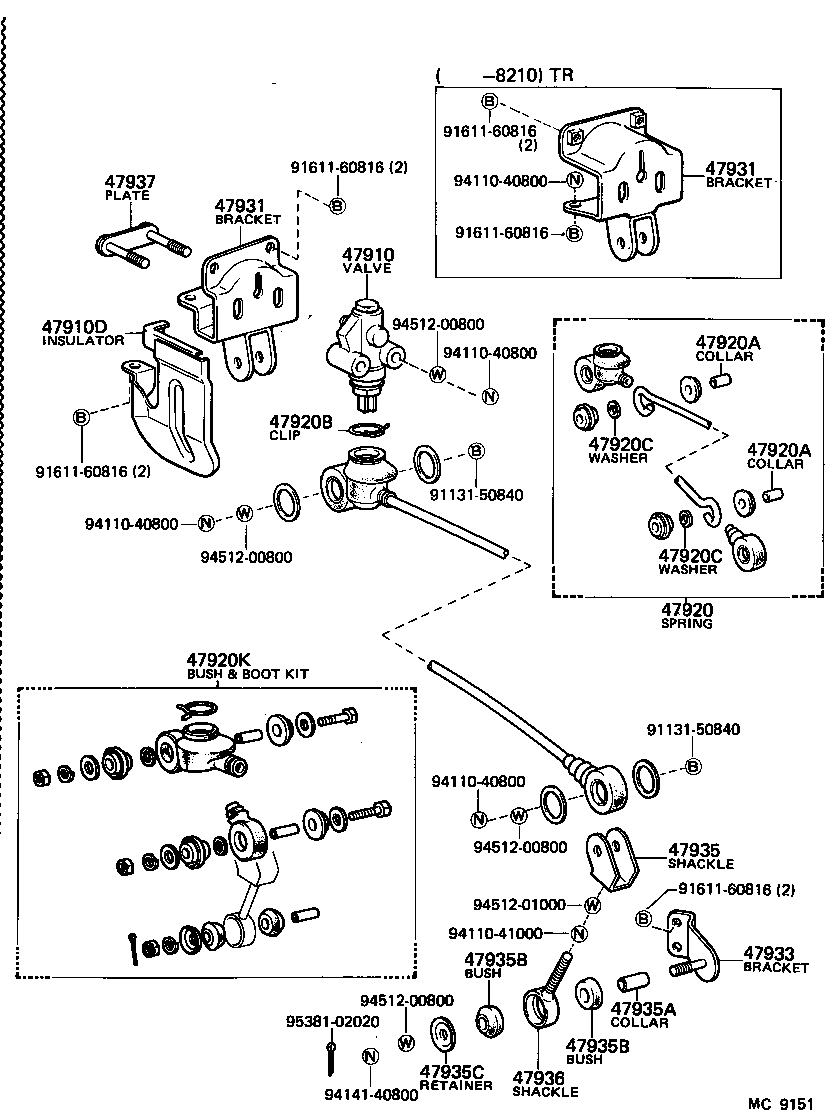 44786-27010 INSULATOR, LOAD SENSING VALVE HEAT product image