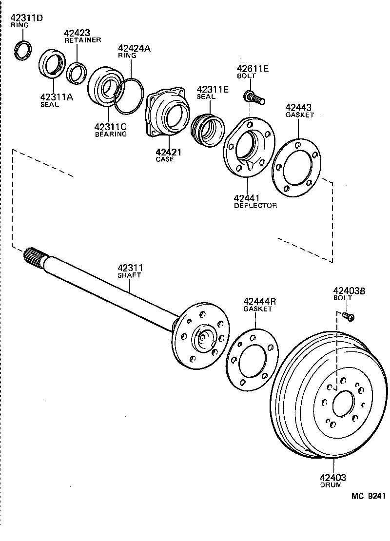 42431-26050 DRUM SUB-ASSY, REAR BRAKE product image