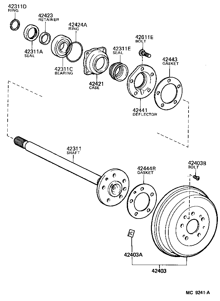 90363-40041 BEARING (FOR REAR AXLE SHAFT) product image