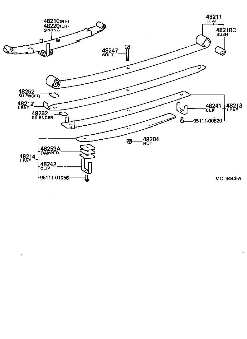 04483-26061 SHACKLE KIT, REAR SPRING product image