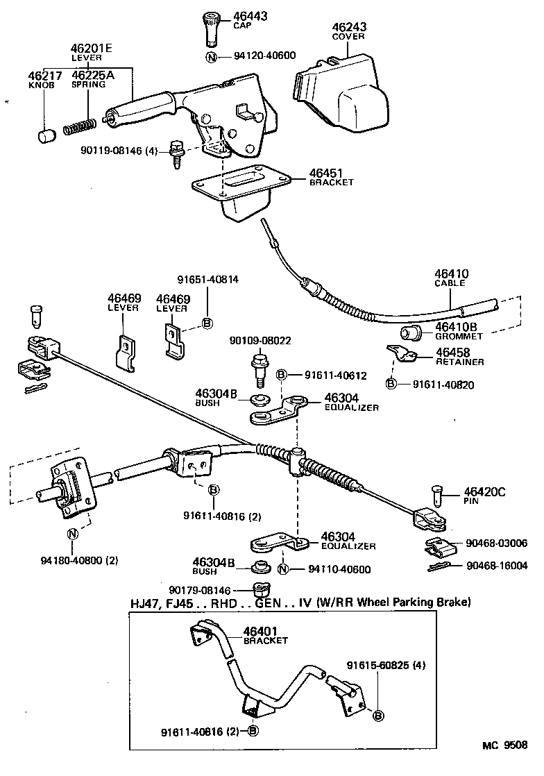 46451-60050 BRACKET, CABLE SUPPORT product image
