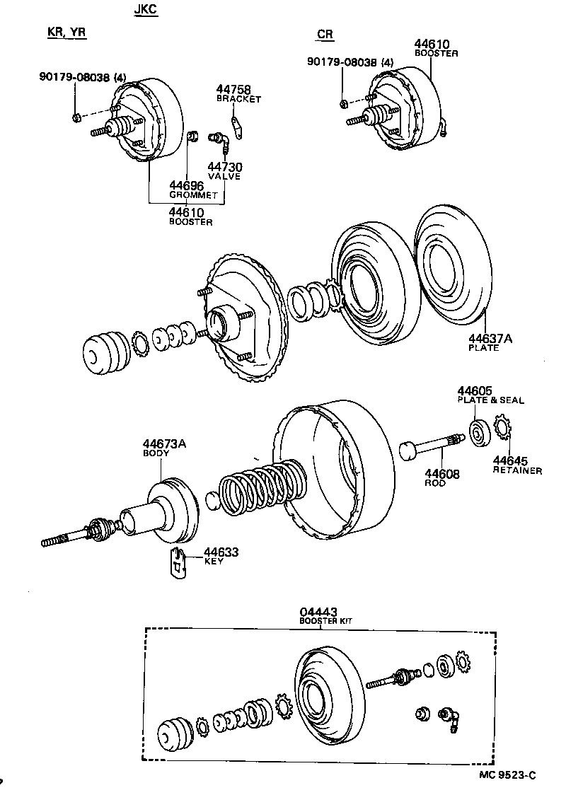 04443-28360 BOOSTER KIT, BRAKE product image