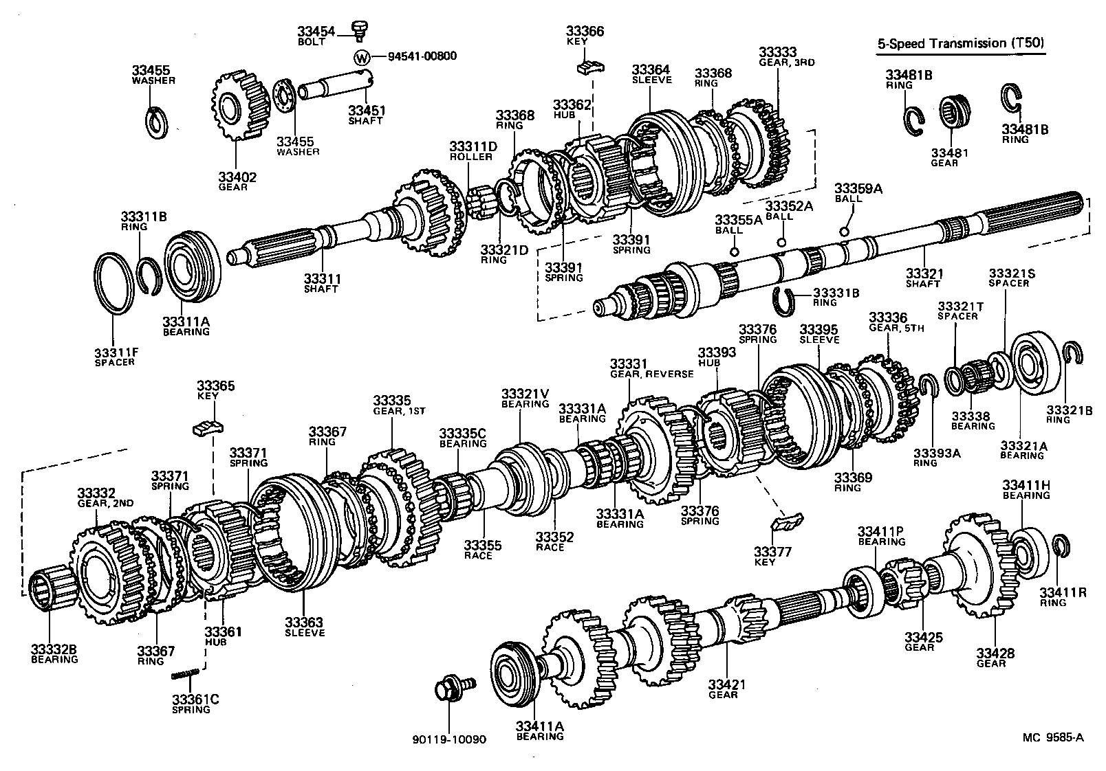 33481-22010 GEAR, SPEEDOMETER DRIVE (MTM) product image