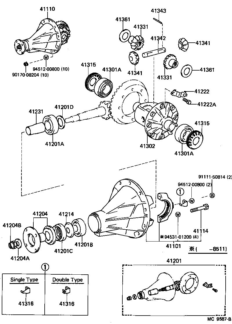 41201-29207 FINAL GEAR KIT, DIFFERENTIAL, REAR product image