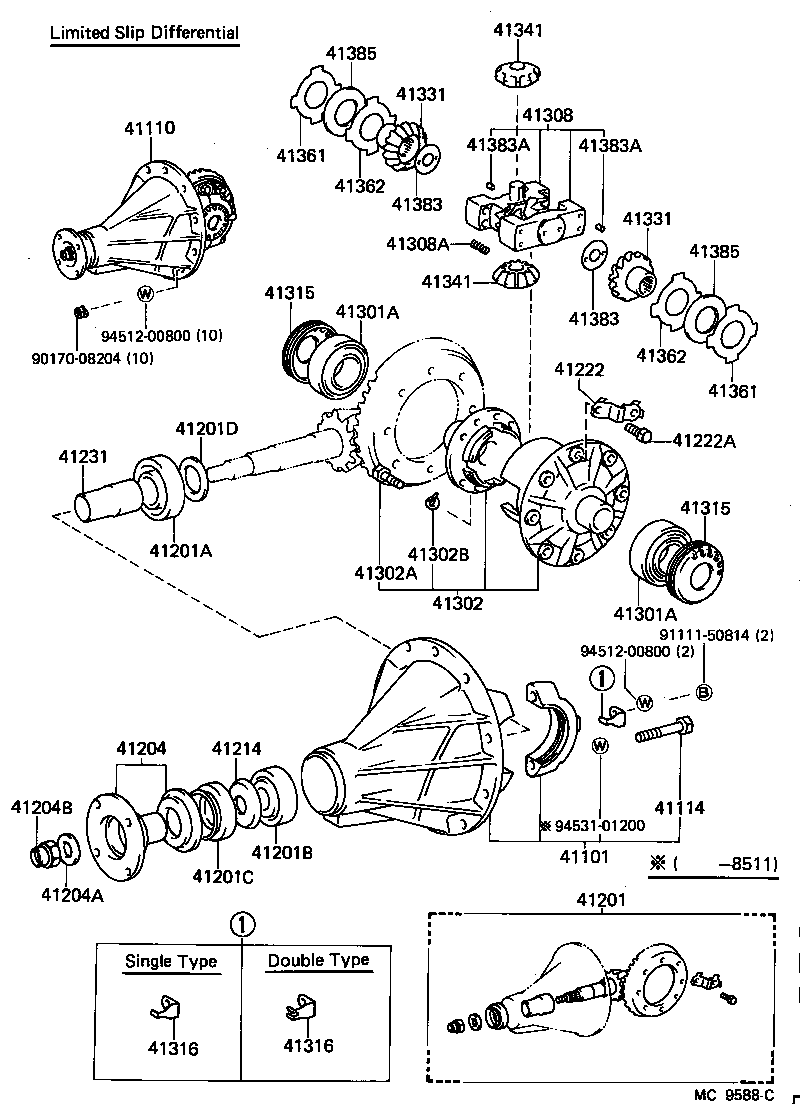 41201-29207 FINAL GEAR KIT, DIFFERENTIAL, REAR product image
