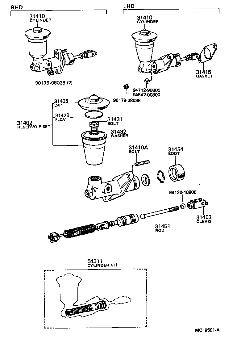 31415-30030 GASKET, CLUTCH MASTER CYLINDER product image